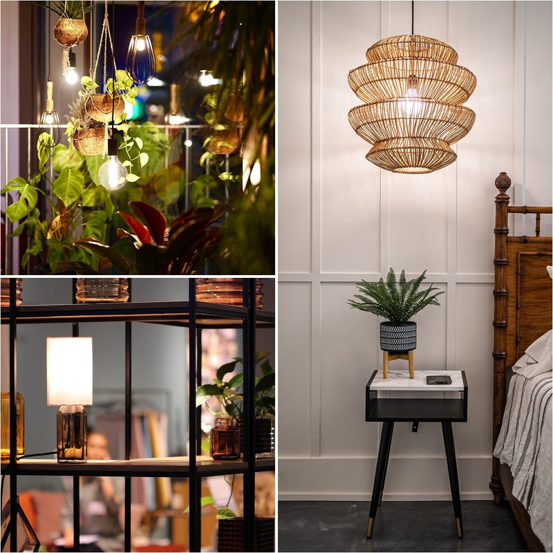 DiCUNO Extension Hanging Lantern Cord Cable, E26 Pendant Light Lamp