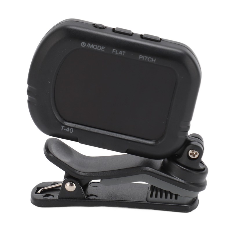 Clip On Guitar Tuner Black LCD Display A0 27.5Hz to