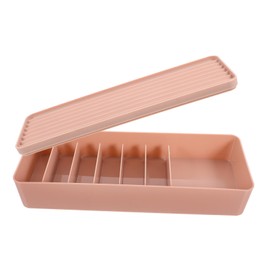 LALAFINA Cable Case Cord Organizer Box Portable Multi Compartment Data Cable Storage for Home Office Durable Design with Cover for Wires Chargers Pink Color