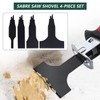 Pack of 4 Reciprocating Saw Scraper Blade, Replacement Electric Scraper