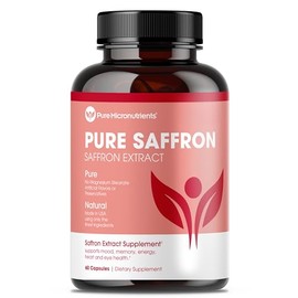 Pure Micronutrients Azafrán 60 Cápsulas - Memoria - Estado de Ánimo - Vegano - Puro - Hecho en USA