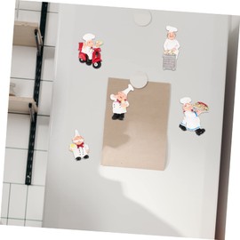 PRETYZOOM Pack of 5 Cooking Fridge Magnets Decorative Shell Fat Chef Italian Cooking Figures Kitchen Magnets for Fridge Cooking Sculptures Mini Magnets Household Resin Gift