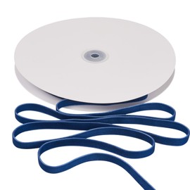 Pandahall Double Face Marine Blue Velvet Ribbons 3/8 Inch x 20 Yards Blue Velvet Fabric Vintage Thin Satin Ribbon Spool for Gift Wrapping, Wedding Bouquets, Christmas Decor