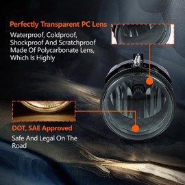 VRracing Bumper Fog Lights Assembly Driving Fog Lamps Smoke 2PCS Compatible with Dodge Charger 2006-2009 /Challenger 2008-2010 with Bulbs