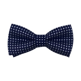 Polka Dot Bowtie for Kids, Children Pre-Tied Yellow Bow Tie with White Spots Adjustable Formal Neck Bowtie with Buckle & Strap for Party Wedding Ball Banquet for Teens Boys Girls Y7BDLJ (blue)