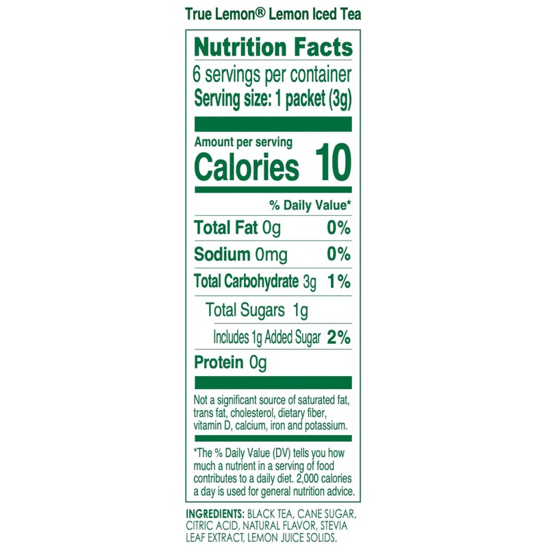 LEMON ICED TEA MIX by TRUE LEMON | Instant Powdered