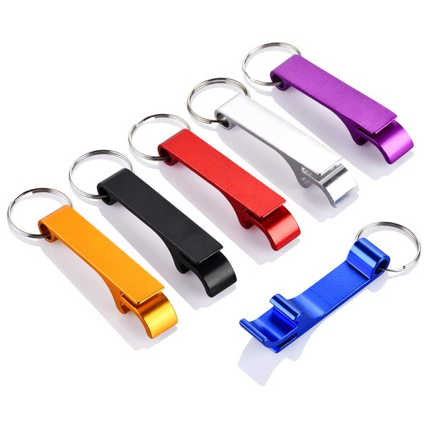 6PCS Colorful Mcyye Beer Bottle Openers, Premium Metal Keychain Beverage