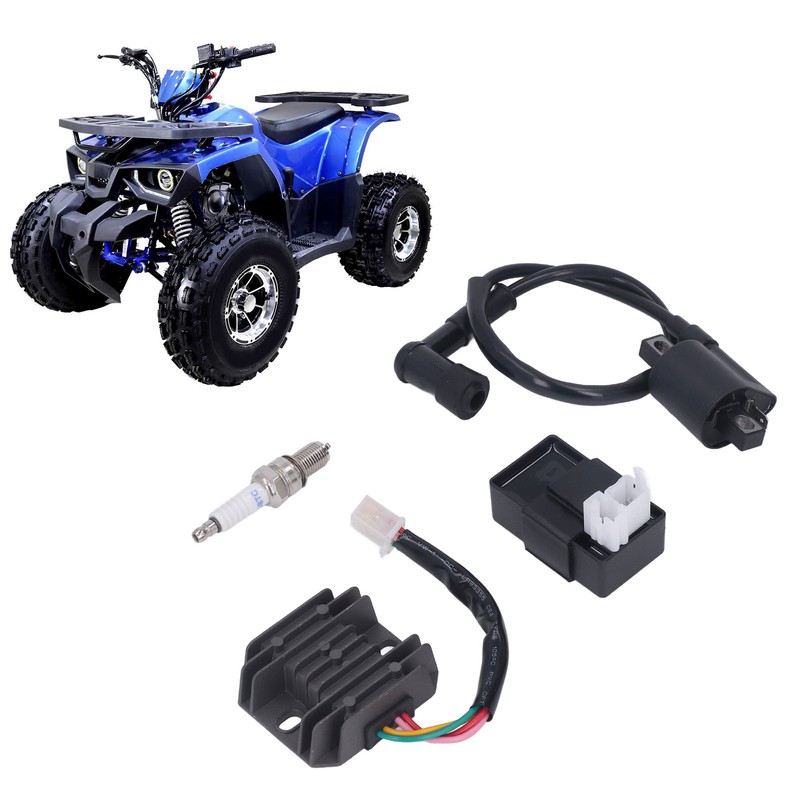 Ignition Coil 6Pin CDI Voltage Regulator Spark Plug Kit for