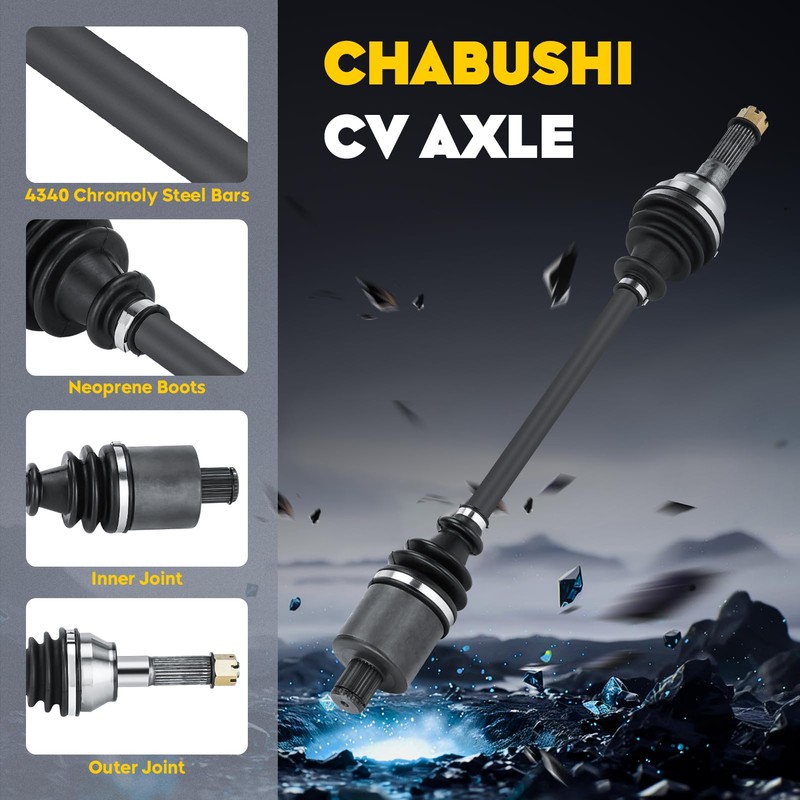 Chabushi Front Left&Right CV Axle for Can-Am Defender HD8 2016-2021