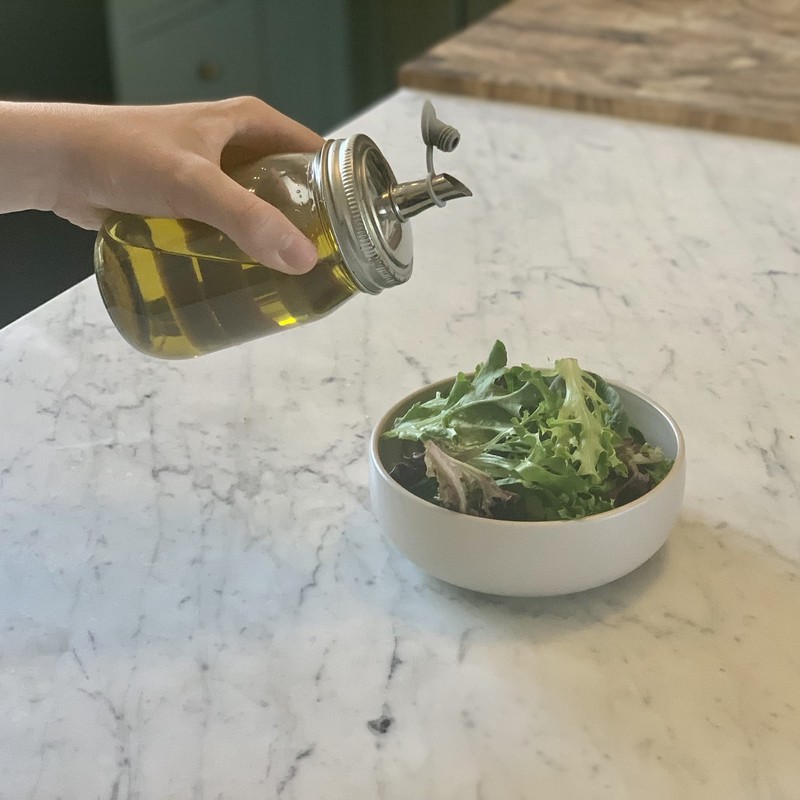 Jarware Stainless Steel Oil Cruet Lid For Regular Mouth Mason