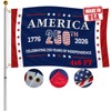 Double Sided USA 250th Anniversary Flag 4x6 FT Heavy Duty