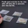 80 Pcs Single Pocket Coin Sleeves - Plastic Holders for