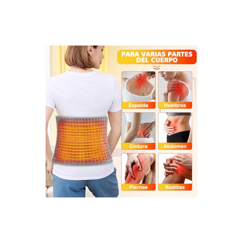 Almohadilla Trmica,Manta Termica con Correa Adjustable,Compresa Caliente Electrica con 6