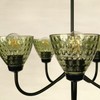 COMPIXIU Green Glass Shades Replacement for Light Fixtures, 5.4"W x