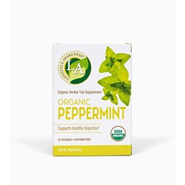 Lifestyle Awareness Organic Peppermint Tea, Caffeine Free, 20 Tea Bags