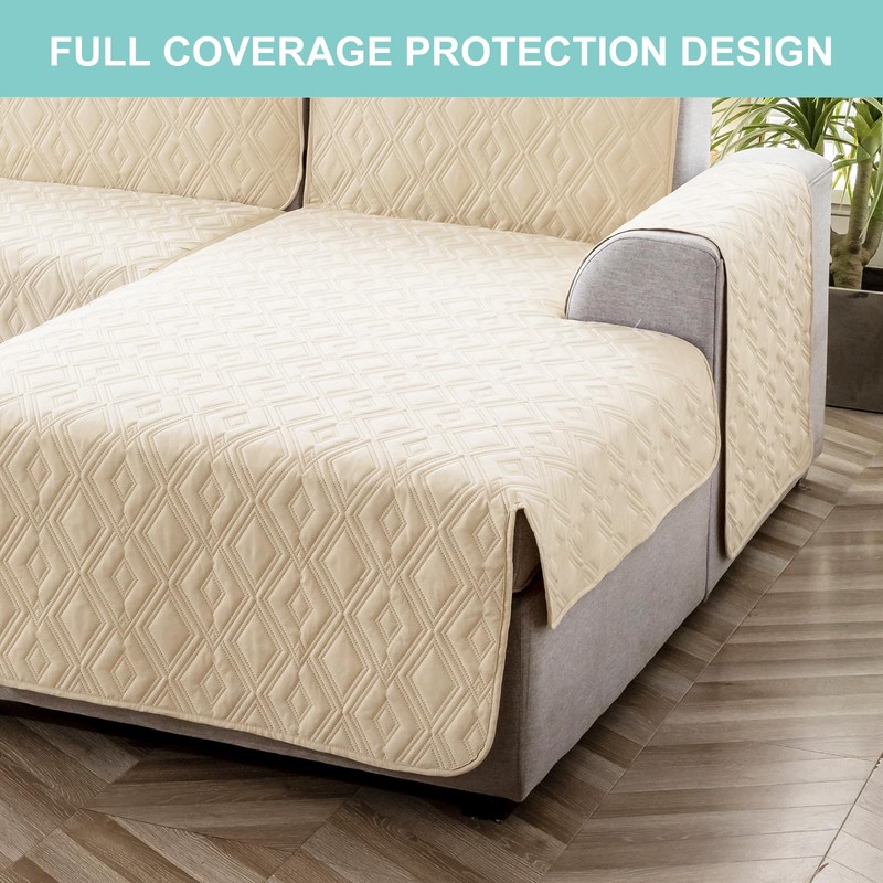 Genina Sectional Couch Covers for Dogs L Shaped Sofa Covers