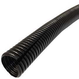 Electriduct Split Wire Loom Tubing Polyethylene Corrugated Flexible Conduit - 2" Diameter - 10 Feet - Black