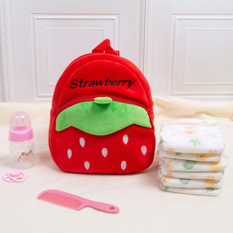 10Pcs Baby Doll Accessories Set Adjustable Diapers and Bag Feeding