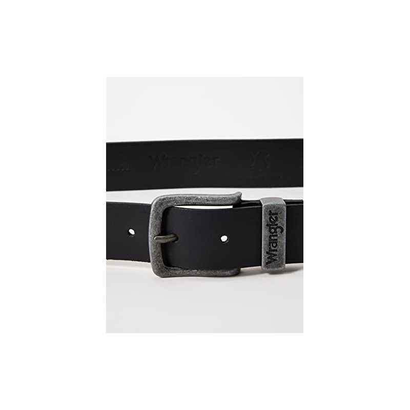Wrangler Men's Basic Metal Loop Belt, Black, 44cm (Manufacturer Size:115)