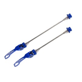 X AUTOHAUX Front Rear Bicycle Quick Release Axle Skewer Lever Aluminum Alloy 145mm 185mm MTB Bike 1 Pair Blue