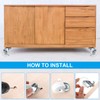 PATIKIL 1.2 Inch Stem Casters, 8 Pack Wire Shelf Caster