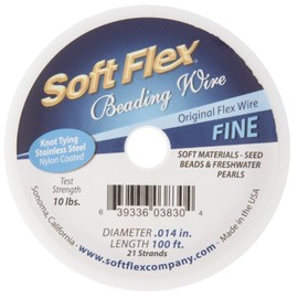 Soft Flex Beading Wire, Clear, .014 Inch, 100 Feet