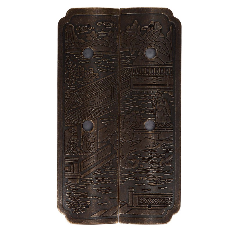 Antique Drawer Pendant Pulls Beautifully Engraved High Hardness Brass Book