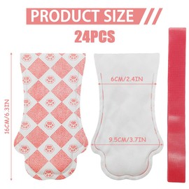 24Pcs Disposable Dog Boots for Paw Protection, Pink Cats Dog Feet Covers with Adjustable Velcro, Unstoppable Paw Protectors Socks, Pet Booties Waterproof Breathable for Large,Small and Medium (Size M)