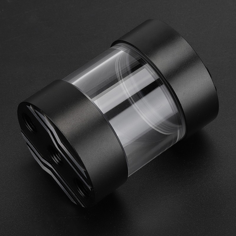 Black Computer Water Tank Built In Defoamer Cooling Reservoir G1/4