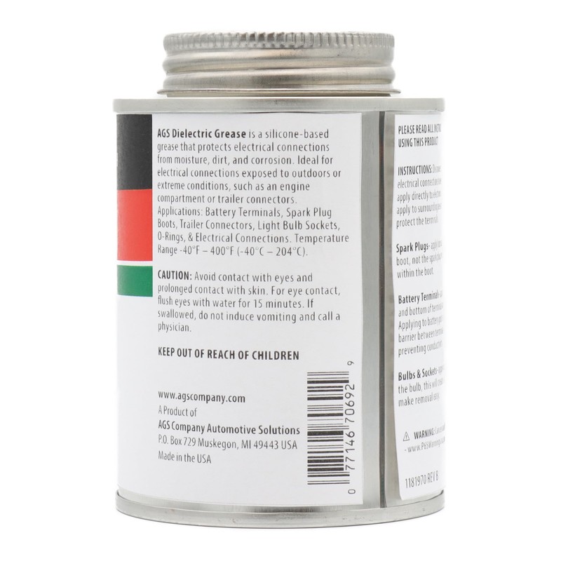 AGS Automotive Solutions Brush Top Can Dielectric Silicone Grease Compound