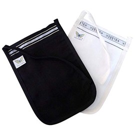 Set of 2 Keses - Black & White Hamam Hammam Spa Exfoliator Kessa Shower Glove Mitt