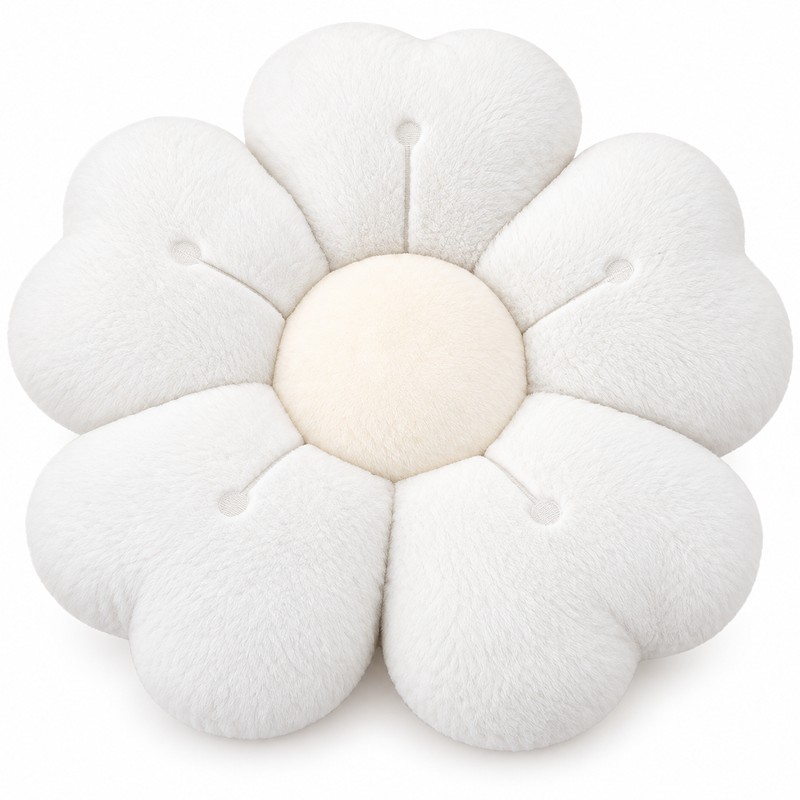 Flower-Shaped Plush Throw Pillow for Sofa and Bed – Soft