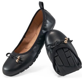 Reimferce Womens Flats Ballet for Work: Black 7.5 Dress Comfortable Walking Flat - Casual Ladies Wedding Shoe