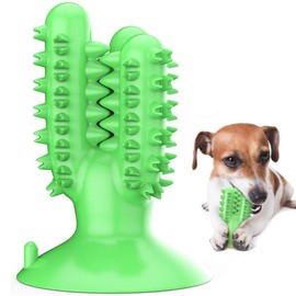 CEESC Dog Toothbrush Chew Toys Dog Teeth Cleaning Stick ,Puppy Brushing Dental Oral Care for Small Medium Large Dogs (Green)