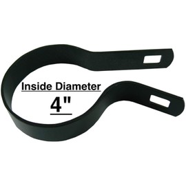 Jake Sales 4" Tension Band for Chain Link Fence - Use for 4" Outside Diameter Post/Pipe - Black Powder Coated Chain Link Tension Band - Qty 1