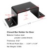 heneng 4 Pcs Black Closed Bar Holder for Door Barricade,