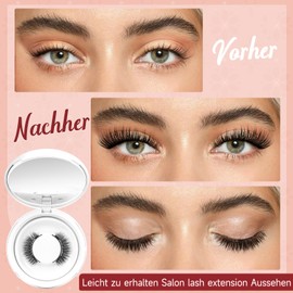 Higu clace Magnetic Eyelashes, Magnetic Eyelashes, No Eyeliner, Magnetic Eyelashes with Applicator, Eyelashes, Magnetic Natural Look, No Glue Required, Magnetic Eyelashes (A)
