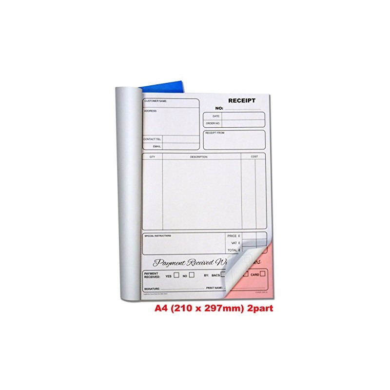 Cherry Carbonless Receipt Book A4, A5, Duplicate, Triplicate NCR (A4