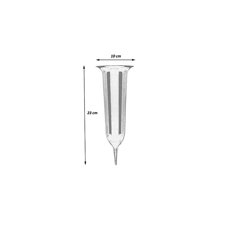 Tymar Grave Vase, Pack of 2, Cemetery Vase with Ground