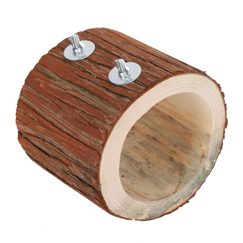 Bird Tree Hole Nest Small Pet Natural Wooden Toy Hideaway