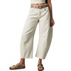 Womens Stretchy Mid Rise Barrel Jeans Vintage Loose Wide Leg