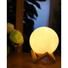Lámpara De Luna 3d 16 Color Touch Lámpara Recargable 15cm