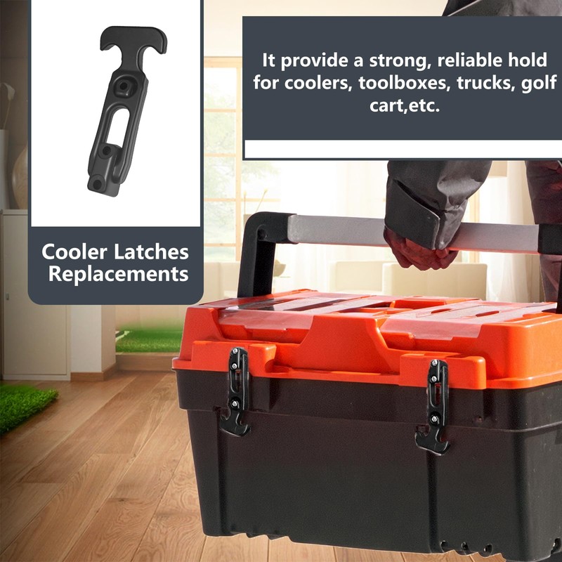 4 Pack Cooler Latch Replacements, Flexible Rubber Draw Latches for