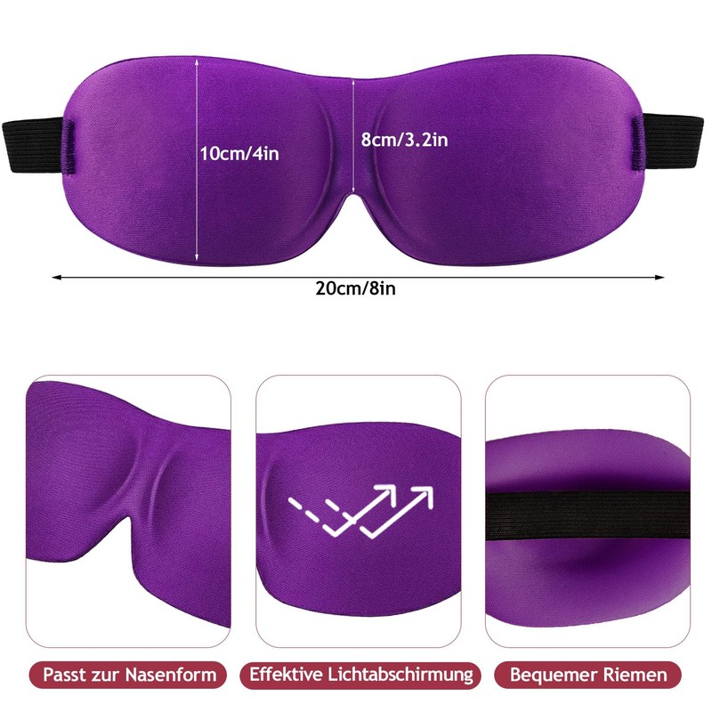 Jeffbaubl Pack of 8 3D Eye Masks for Sleeping, Sleeping