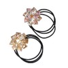 Pokinge 5pcs Crystal Hair Rope Exquisite Rhinestone Hair Rubber Band