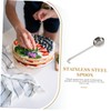 Cabilock 2pcs Stainless Steel Handle Sauce Spoon for Kitchen Use