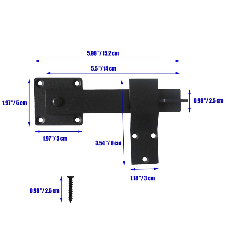 Proshopping Flip Gate Latch 6 Inch, Carbon Steel Flid Barn