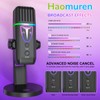 Haomuren USB Microphone, Condenser Computer Mic for Podcasting,Streaming