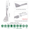 iBasingo Titanium Folding Spatula Small Camping Frying Shovel Kitchen Beefsteak