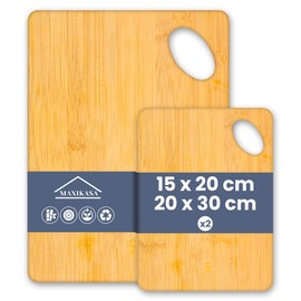 MAXIKASA - Cutting Board - Pack of 2 pcs (x1-20x15cm | x1-30x20cm)